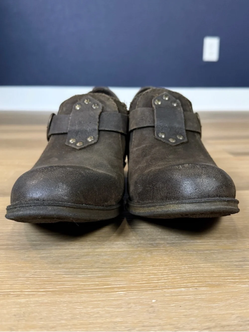 Born Brown Suede Ankle Booties with Buckle